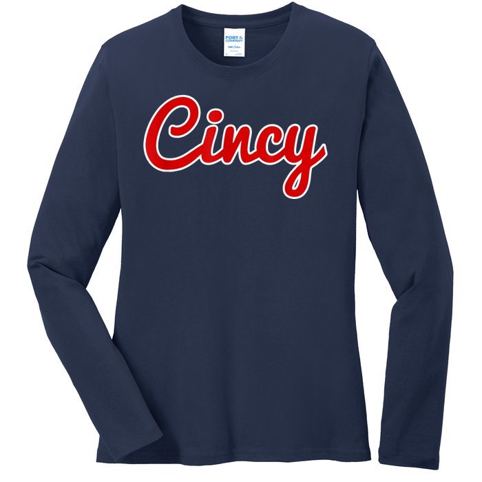 Cincy Cincinnati Ladies Long Sleeve Shirt