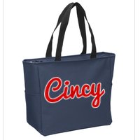 Cincy Cincinnati Zip Tote Bag