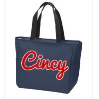 Cincy Cincinnati Zip Tote Bag