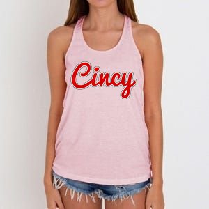 Cincy Cincinnati Women's Knotted Racerback Tank