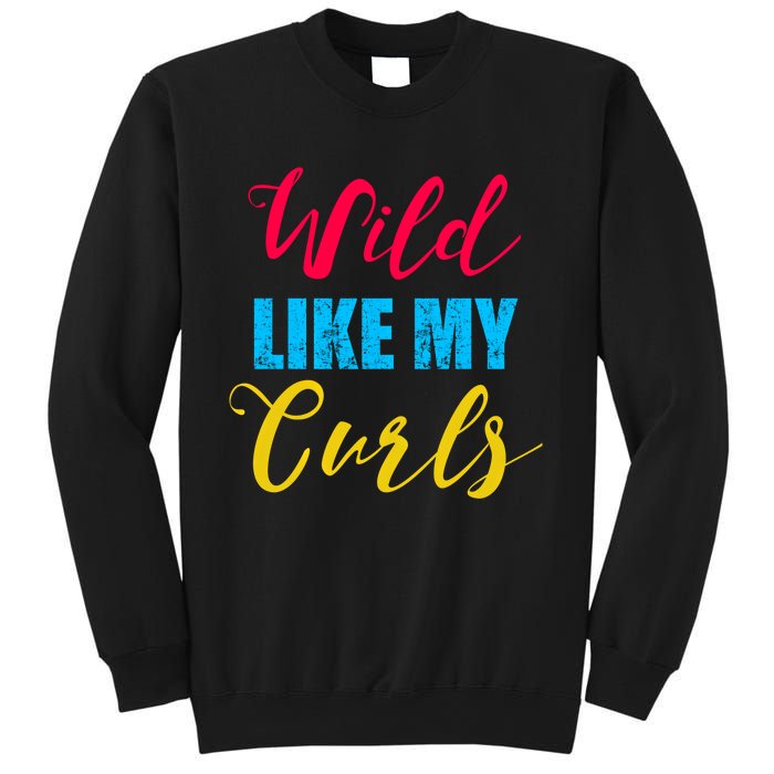 Curly Curly Curls Wild Like My Curls Wild Curls Meaningful Gift Sweatshirt