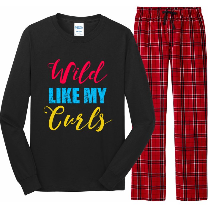 Curly Curly Curls Wild Like My Curls Wild Curls Meaningful Gift Long Sleeve Pajama Set