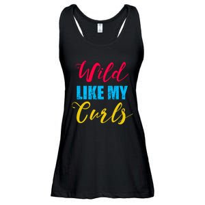 Curly Curly Curls Wild Like My Curls Wild Curls Meaningful Gift Ladies Essential Flowy Tank