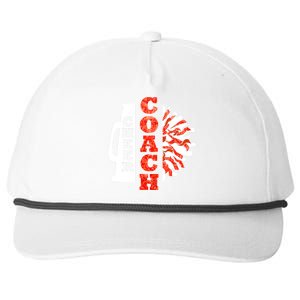 Cheer Coach Cheerleader Megaphone Pom Pom Snapback Five-Panel Rope Hat