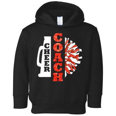 Cheer Coach Cheerleader Megaphone Pom Pom Toddler Hoodie