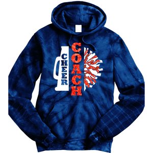 Cheer Coach Cheerleader Megaphone Pom Pom Tie Dye Hoodie