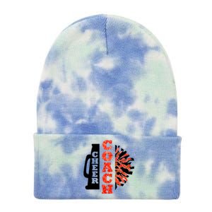 Cheer Coach Cheerleader Megaphone Pom Pom Tie Dye 12in Knit Beanie