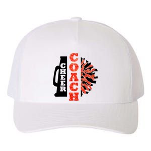 Cheer Coach Cheerleader Megaphone Pom Pom Yupoong Adult 5-Panel Trucker Hat