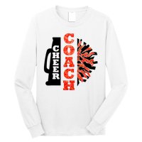 Cheer Coach Cheerleader Megaphone Pom Pom Long Sleeve Shirt