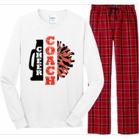 Cheer Coach Cheerleader Megaphone Pom Pom Long Sleeve Pajama Set