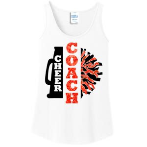 Cheer Coach Cheerleader Megaphone Pom Pom Ladies Essential Tank