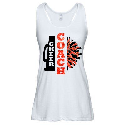 Cheer Coach Cheerleader Megaphone Pom Pom Ladies Essential Flowy Tank