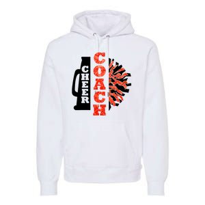 Cheer Coach Cheerleader Megaphone Pom Pom Premium Hoodie