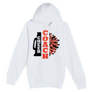 Cheer Coach Cheerleader Megaphone Pom Pom Premium Pullover Hoodie