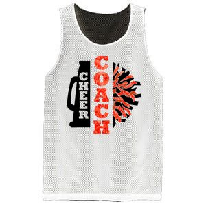 Cheer Coach Cheerleader Megaphone Pom Pom Mesh Reversible Basketball Jersey Tank