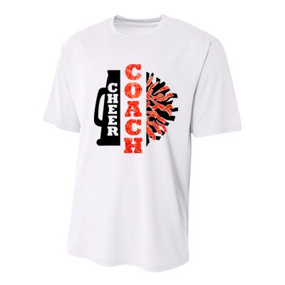Cheer Coach Cheerleader Megaphone Pom Pom Youth Performance Sprint T-Shirt