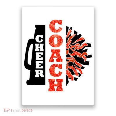 Cheer Coach Cheerleader Megaphone Pom Pom Poster