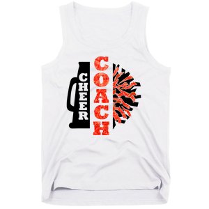 Cheer Coach Cheerleader Megaphone Pom Pom Tank Top