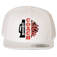 Cheer Coach Cheerleader Megaphone Pom Pom Wool Snapback Cap