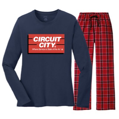 Circuit City Women's Long Sleeve Flannel Pajama Set 