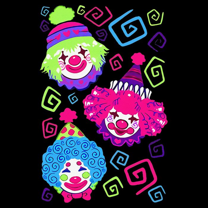Clown Circus Carnival Costume Birthday Theme Party Cooling Performance Crew T-Shirt