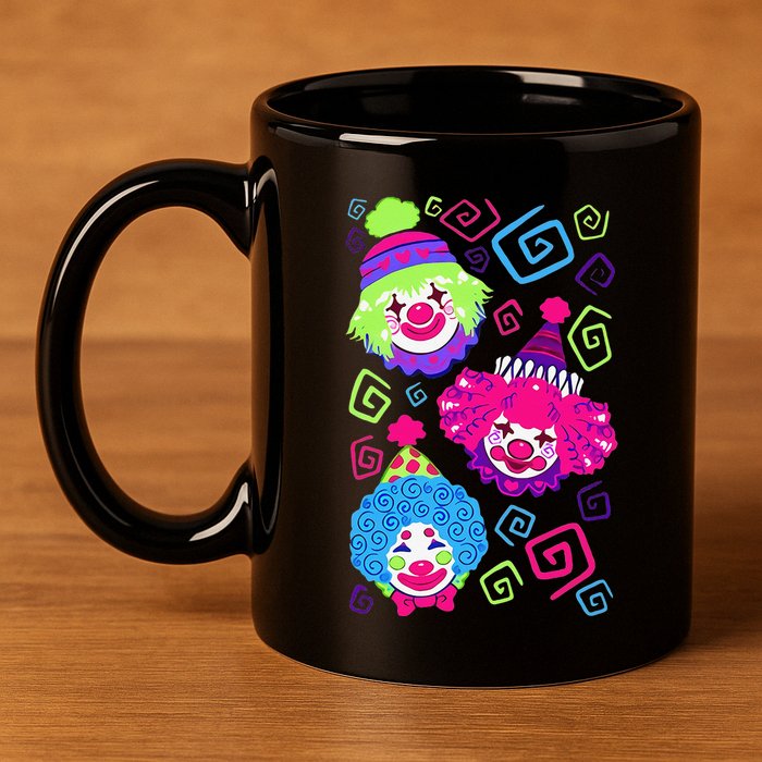 Clown Circus Carnival Costume Birthday Theme Party 11oz C Handle Ceramic Mug