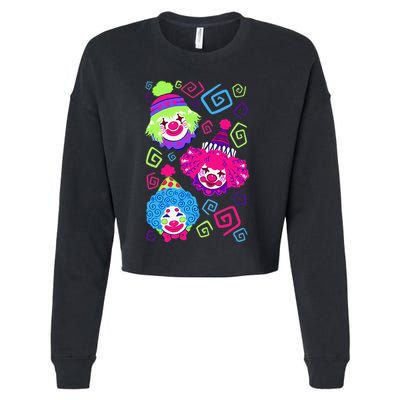 Clown Circus Carnival Costume Birthday Theme Party Cropped Pullover Crew
