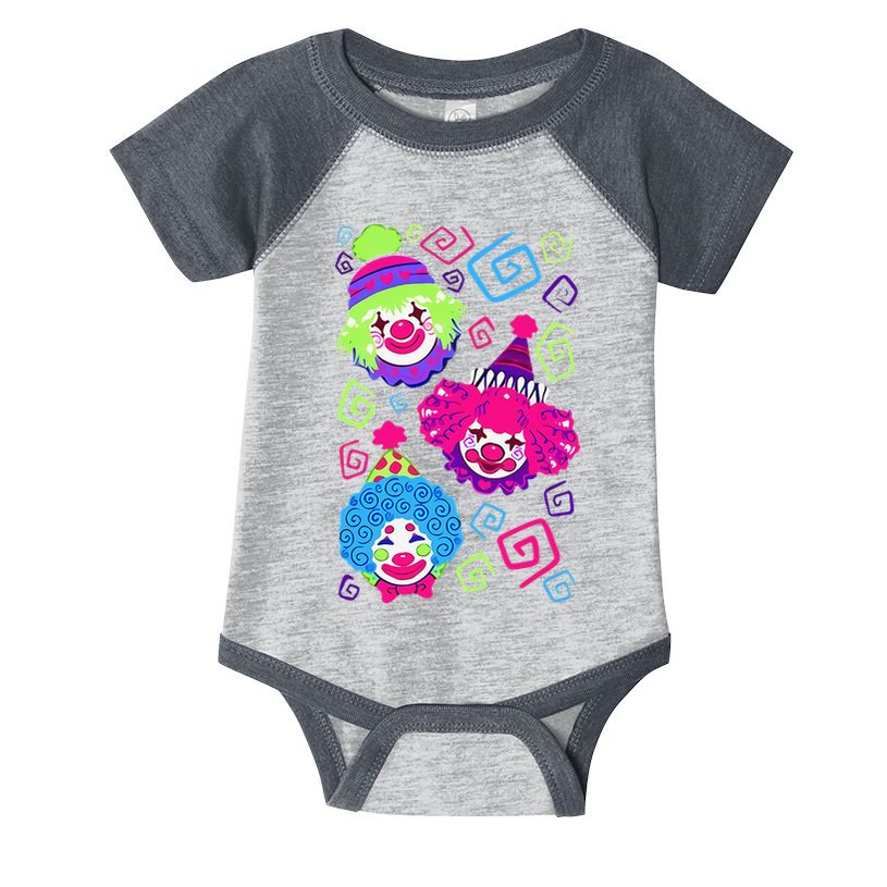 Clown Circus Carnival Costume Birthday Theme Party Infant Baby Jersey Bodysuit