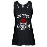 Christmas Cousin Crew Funny Red Plaid Matching Pajama Ladies Essential Flowy Tank