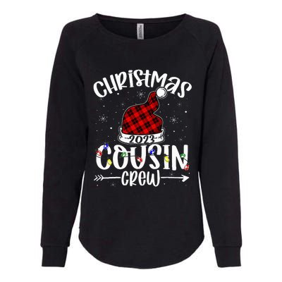 Christmas Cousin Crew Funny Red Plaid Matching Pajama Womens California Wash Sweatshirt