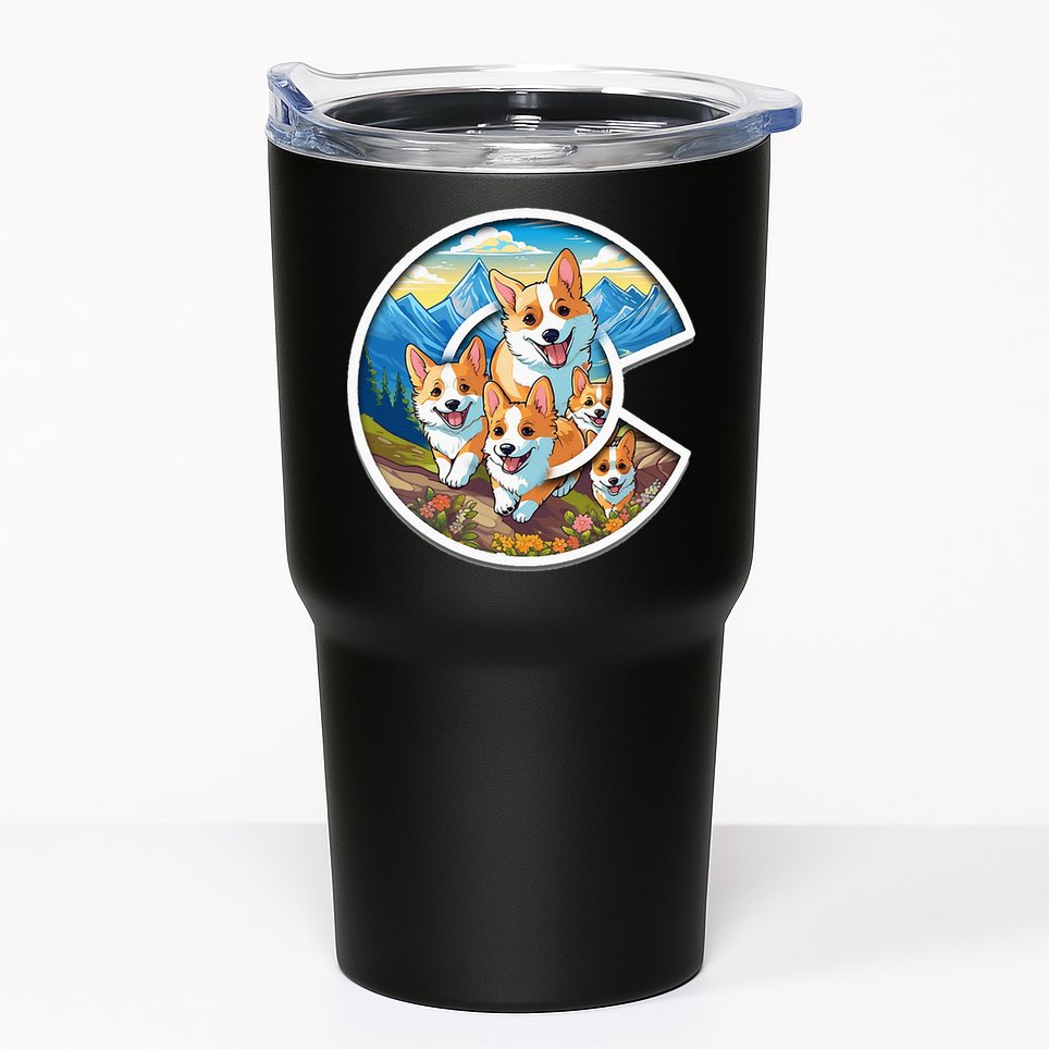 Colorado Corgi Cute Dog in the Rocky Mountains Tumbler