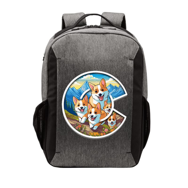 Colorado Corgi Cute Dog in the Rocky Mountains Vector Backpack