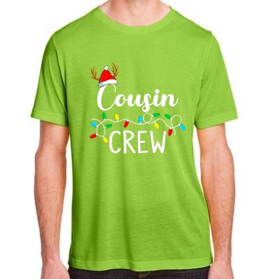 Christmas Cousin Crew Xmas Lights Santa Hat Cute Gift Adult ChromaSoft Performance T-Shirt