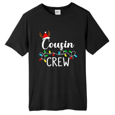 Christmas Cousin Crew Xmas Lights Santa Hat Cute Gift Tall Fusion ChromaSoft Performance T-Shirt