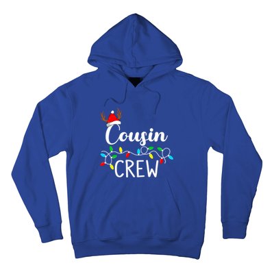 Christmas Cousin Crew Xmas Lights Santa Hat Cute Gift Hoodie