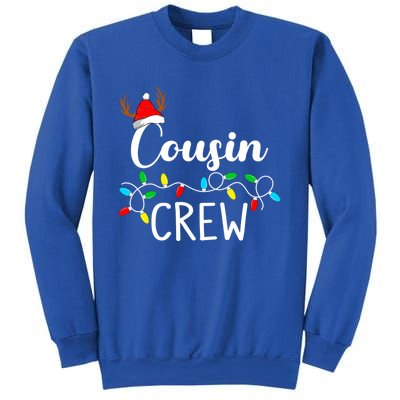 Christmas Cousin Crew Xmas Lights Santa Hat Cute Gift Sweatshirt