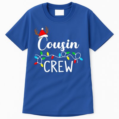 Christmas Cousin Crew Xmas Lights Santa Hat Cute Gift Tall T-Shirt