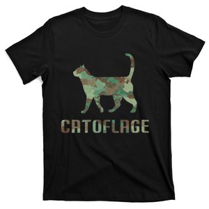 Camo Cat Catoflage Funny Cat Lover Cute Kitten Meow Cats T-Shirt