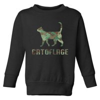 Camo Cat Catoflage Funny Cat Lover Cute Kitten Meow Cats Toddler Sweatshirt