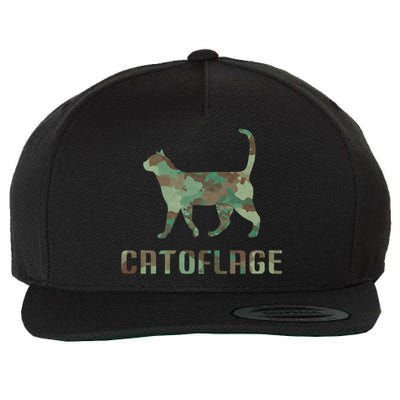 Camo Cat Catoflage Funny Cat Lover Cute Kitten Meow Cats Wool Snapback Cap