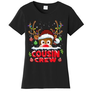 Cousin Crew Christmas Reindeer Buffalo Red Pajamas Women's T-Shirt