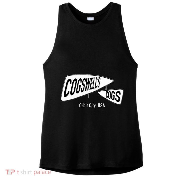 CogswellS Cogs Classic Cartoon Ladies PosiCharge Tri-Blend Wicking Tank