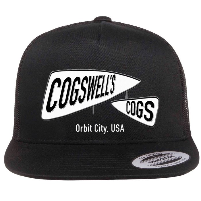 CogswellS Cogs Classic Cartoon Flat Bill Trucker Hat