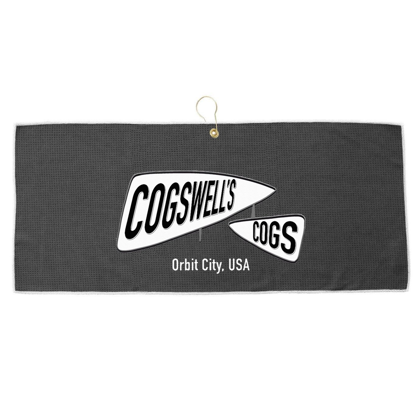 CogswellS Cogs Classic Cartoon Large Microfiber Waffle Golf Towel