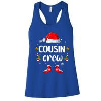 Cousin Crew Christmas Family Squad Naughty Matching Santa Great Gift Women's Racerback Tank