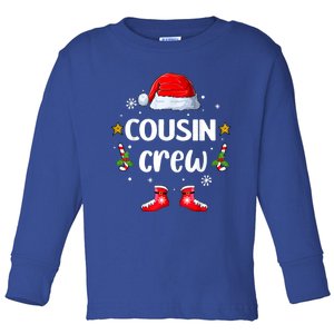 Cousin Crew Christmas Family Squad Naughty Matching Santa Great Gift Toddler Long Sleeve Shirt