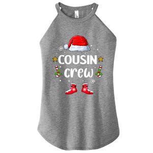 Cousin Crew Christmas Family Squad Naughty Matching Santa Great Gift Women's Perfect Tri Rocker Tank