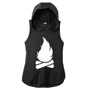 Camping Campfire Ladies PosiCharge Tri-Blend Wicking Draft Hoodie Tank