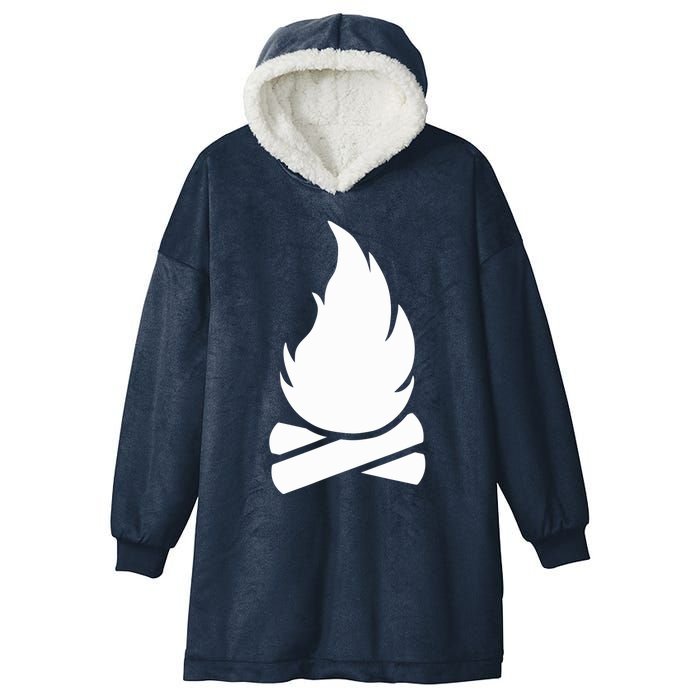 Camping Campfire Hooded Wearable Blanket