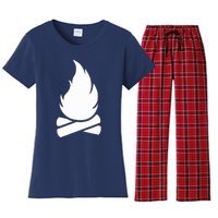 Camping Campfire Women's Flannel Pajama Set